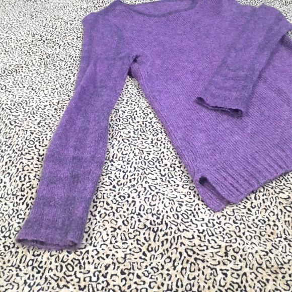 🔥Dusty Purple Metalic Star Collared Sweater/S - Picture 2 of 7
